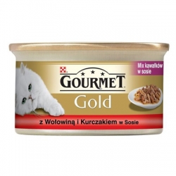 GOURMET GOLD Beef & Chicken z Wołowiną i Kurczakiem 6x85g